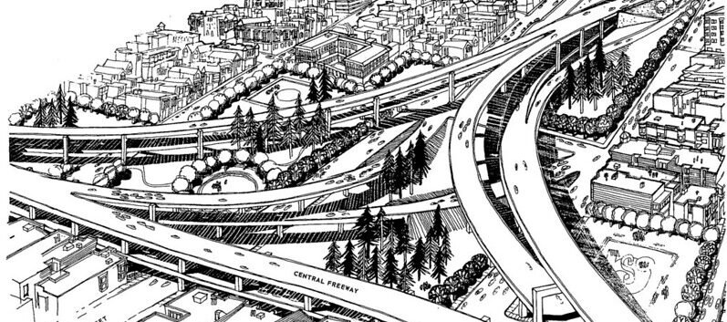 illustration of a freeway interchange