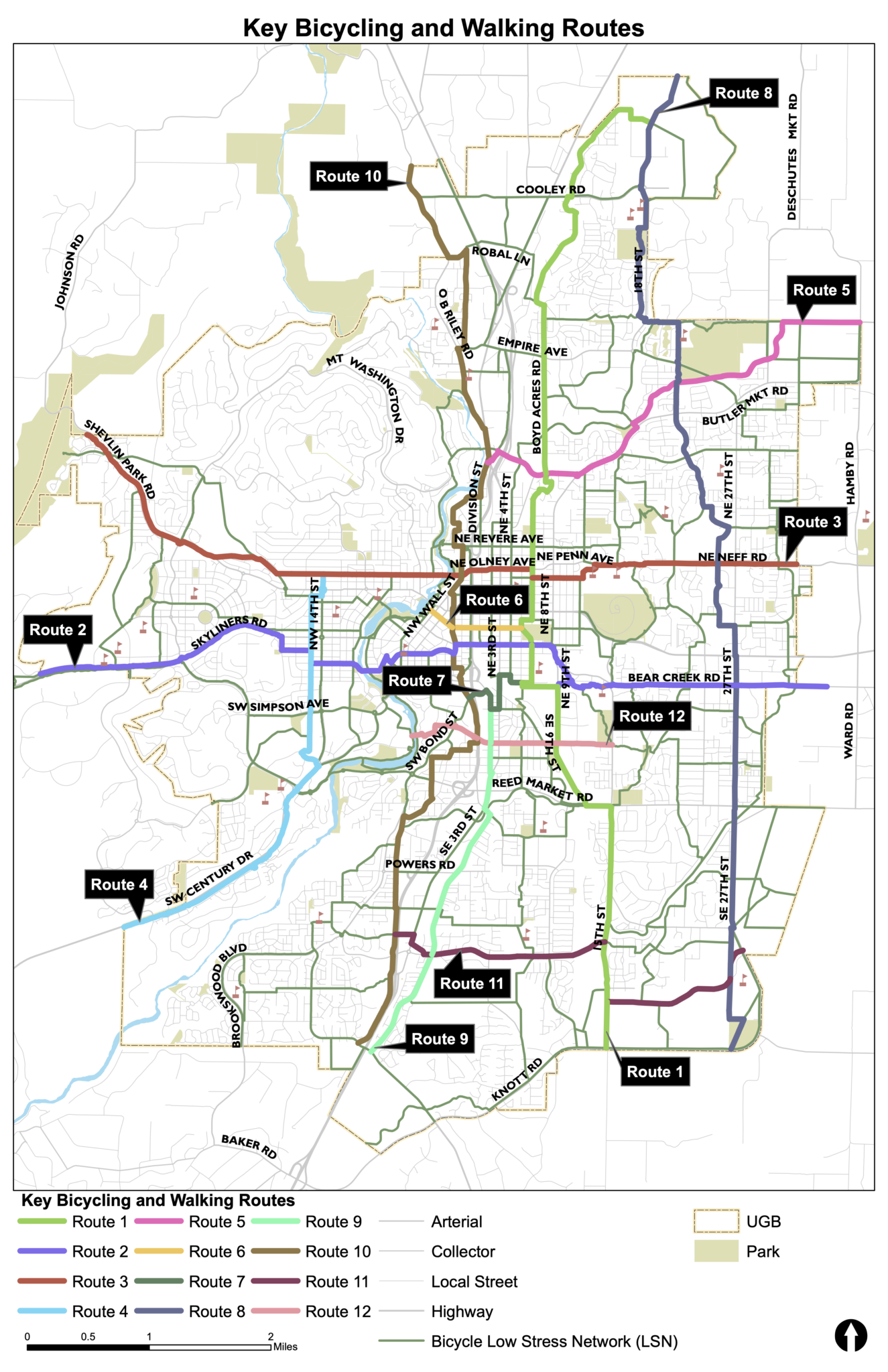 Bend Key Routes - Bend Bikes